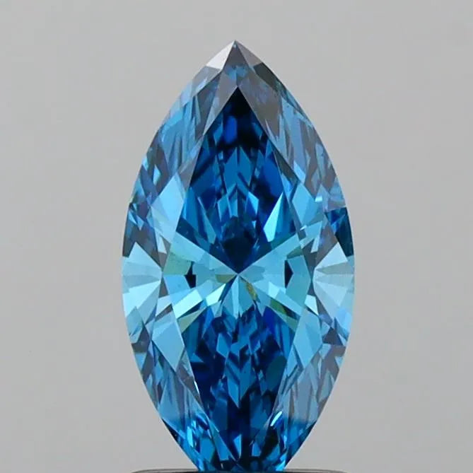 1.01ct Marquise Lab Grown Diamond (Colour Fancy Vivid Blue, Clarity VS1, IGI Certified)