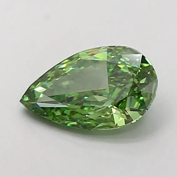 1.06ct Pear Lab Grown Diamond (Colour Fancy Vivid Green, Clarity VVS2, IGI Certified)