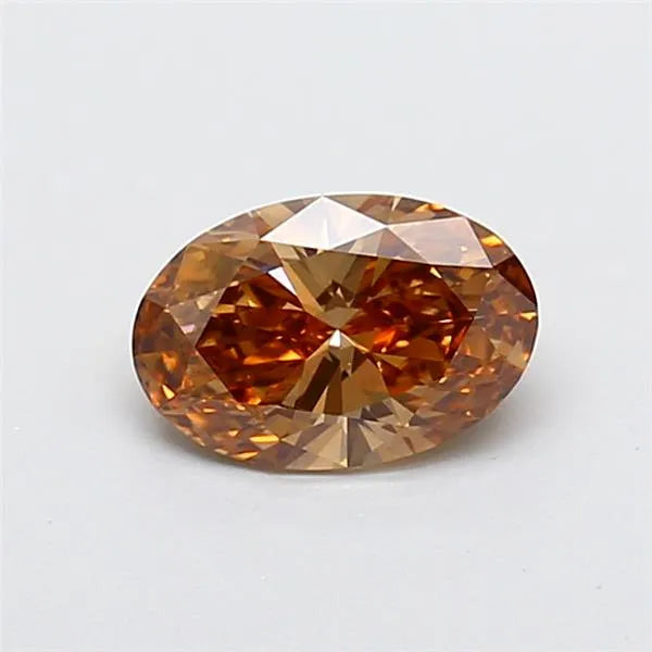 1.08ct Oval Lab Grown Diamond (Colour Fancy Brown, Clarity VVS2, IGI Certified)