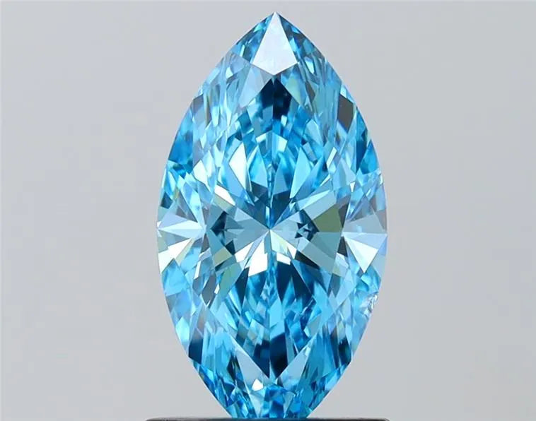 1.50ct Marquise Lab Grown Diamond (Colour Fancy Vivid Blue, Clarity VS2, IGI Certified)
