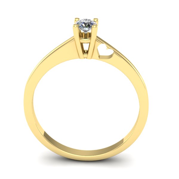 Inel logodna solitaire cu diamant