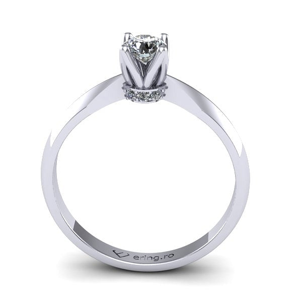 Inel logodna halo cu diamant