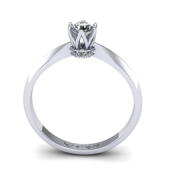 Inel de logodna halo cu diamant