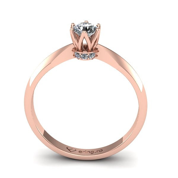 Inel halo cu diamant