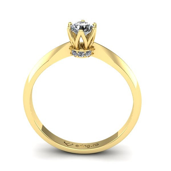 Inel logodna halo cu diamant