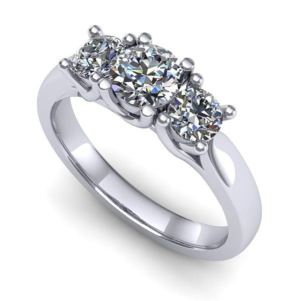 Inel logodna din aur alb cu diamant de laborator