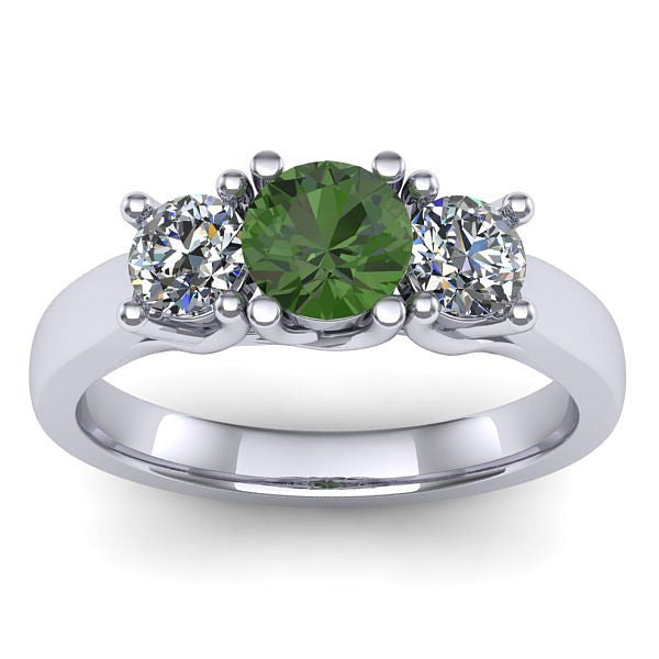 Inel de logodna cu peridot rotund