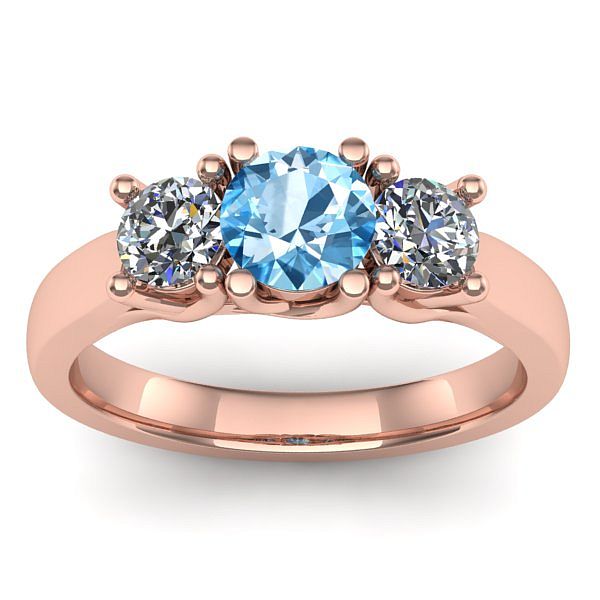 Inel de logodna cu topaz blue rotund