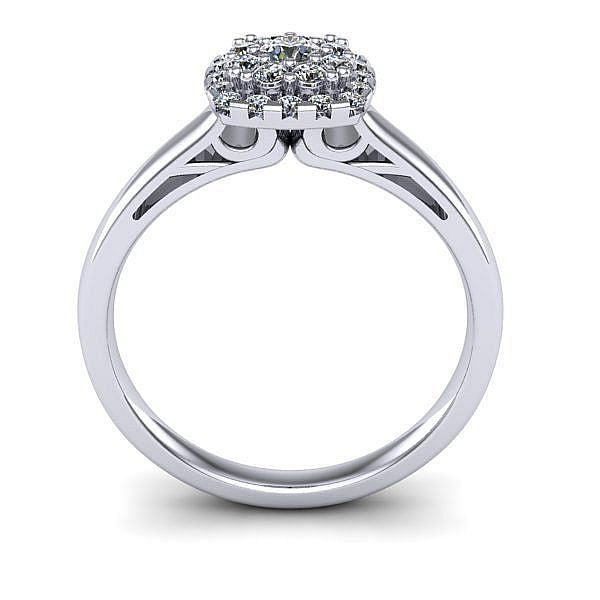 Inel halo cu diamant