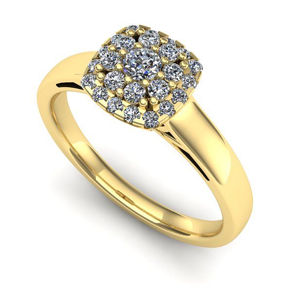 Inel din aur galben cu diamant