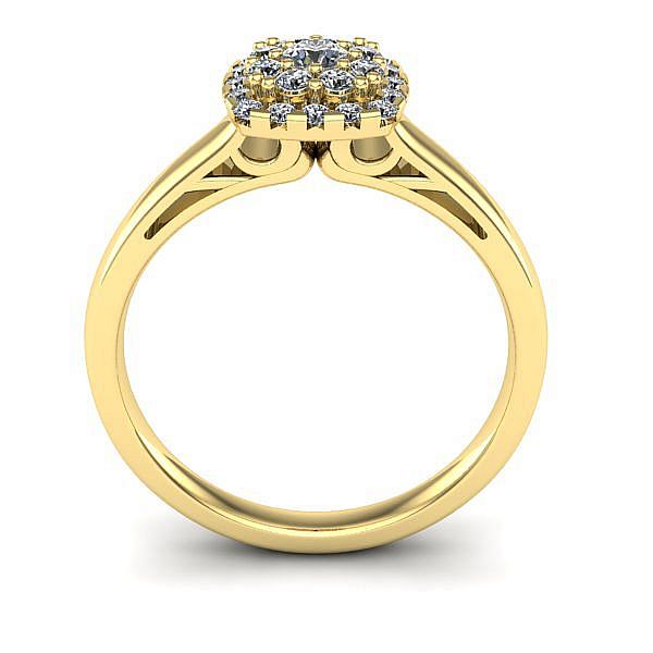 Inel halo cu diamant