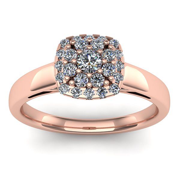 Inel logodna cu diamant rotund