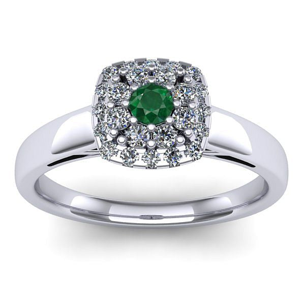 Inel cu smarald rotund