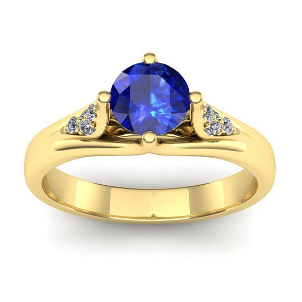 Inel cu safir rotund