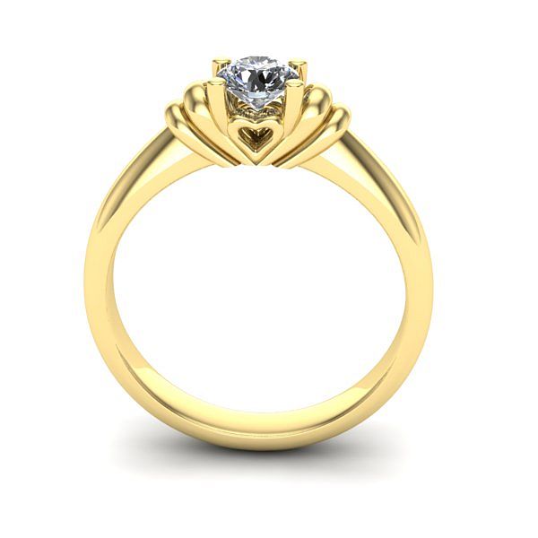 Inel de logodna solitaire cu diamant