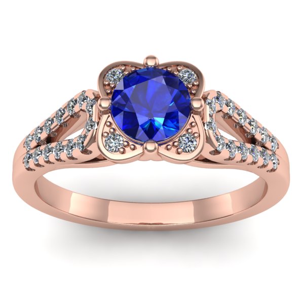 Inel cu safir rotund