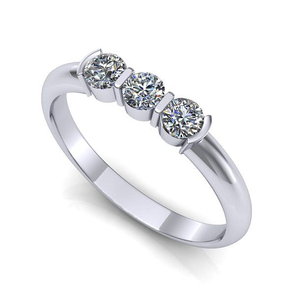 Inel logodna din aur alb cu diamant