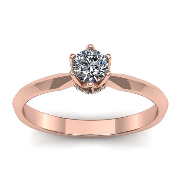 Inel de logodna cu diamant rotund