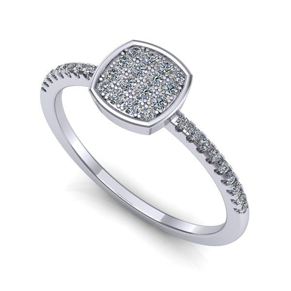 Inel de logodna din aur alb cu diamant