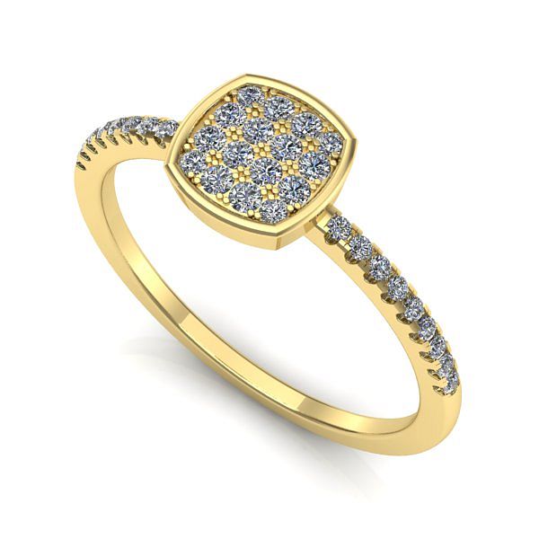 Inel de logodna din aur galben cu diamant