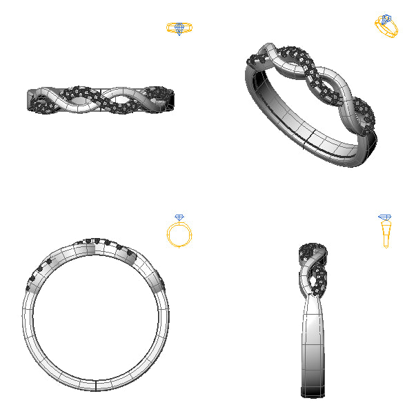 Inel logodna eternity cu diamante