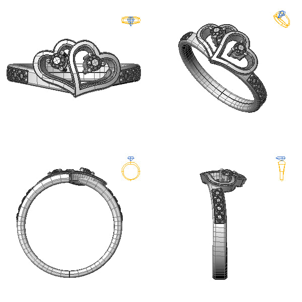 Inel logodna sidestone cu diamant