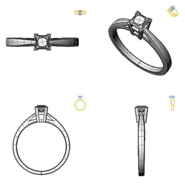 Inel personalizat cu diamant