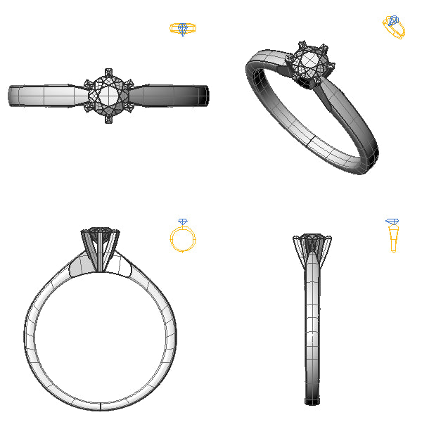 Inel de logodna solitaire cu diamant