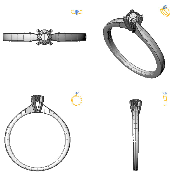 Inel de logodna solitaire cu diamant