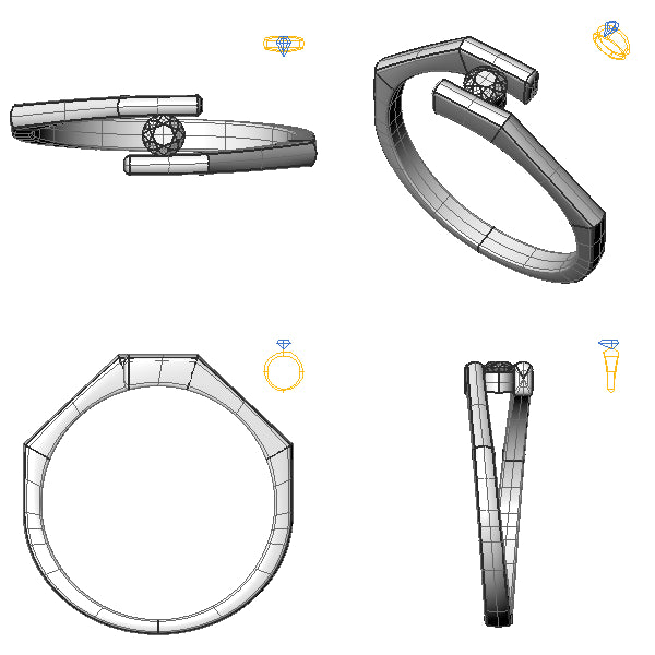 Inel de logodna solitaire cu diamant