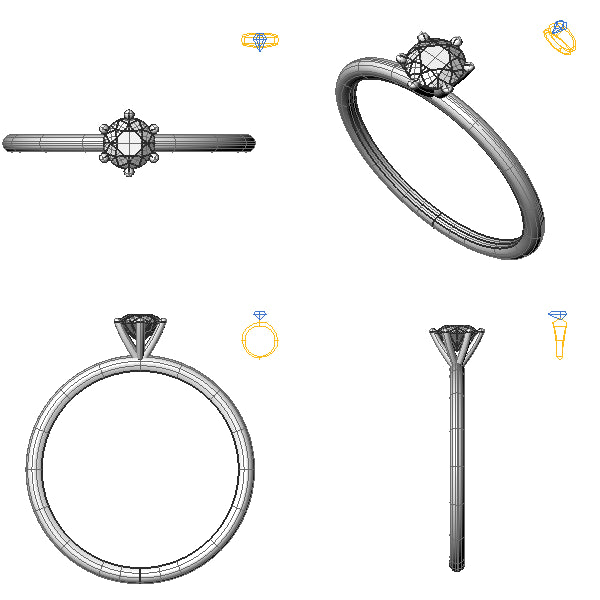 Inel de logodna solitaire cu diamant