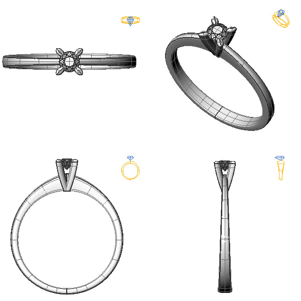 Inel solitaire cu diamant