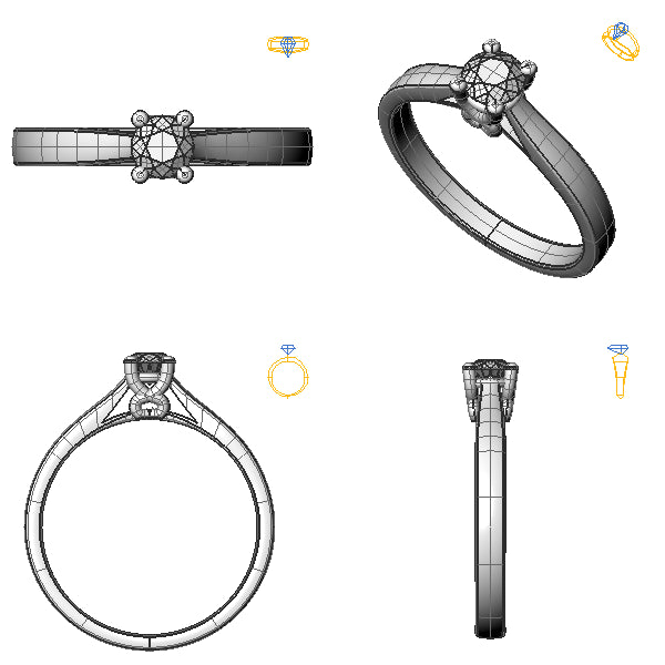 Inel de logodna solitaire cu diamant