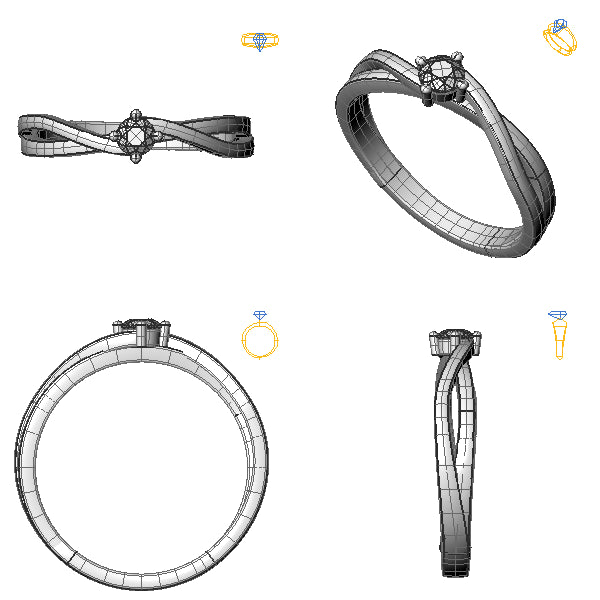 Inel de logodna solitaire cu diamant