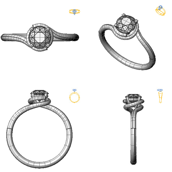 Inel logodna solitaire cu diamant