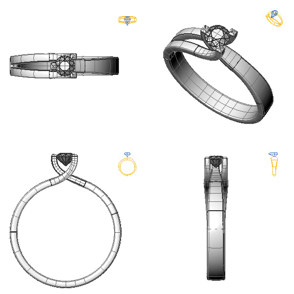 Inel de logodna solitaire cu diamant