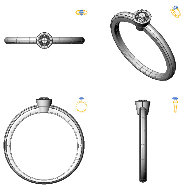 Inel logodna solitaire cu diamant