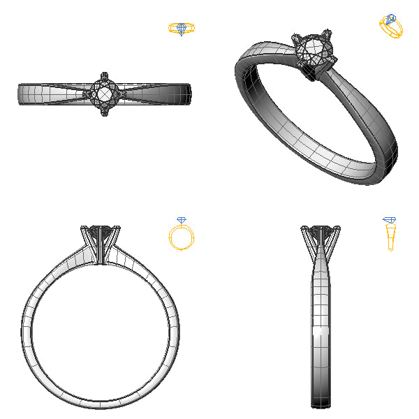 Inel de logodna solitaire cu diamant