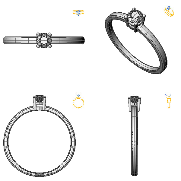 Inel solitaire cu diamant