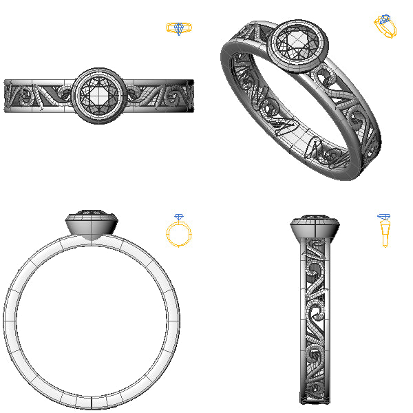 Inel logodna solitaire cu diamant