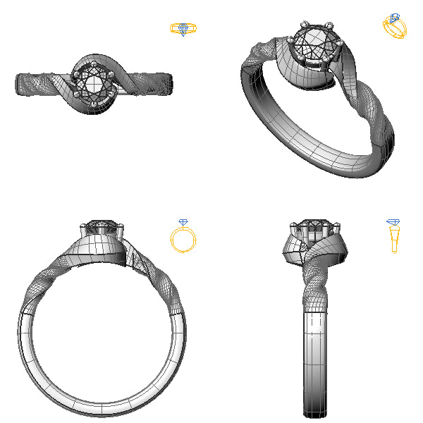 Inel logodna solitaire cu diamant