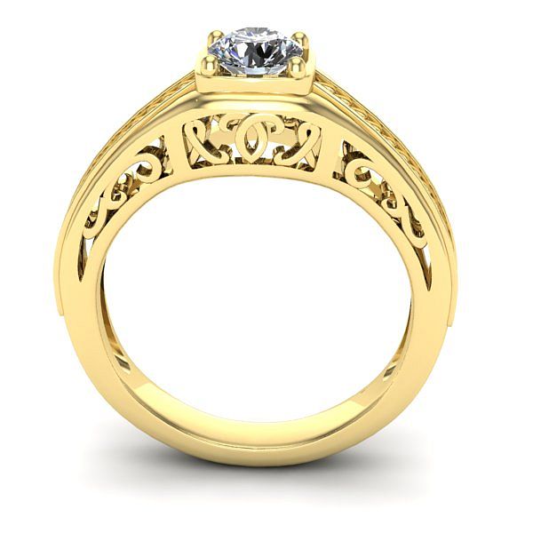 Inel logodna solitaire cu diamant