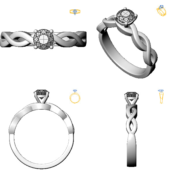 Inel logodna solitaire cu diamant