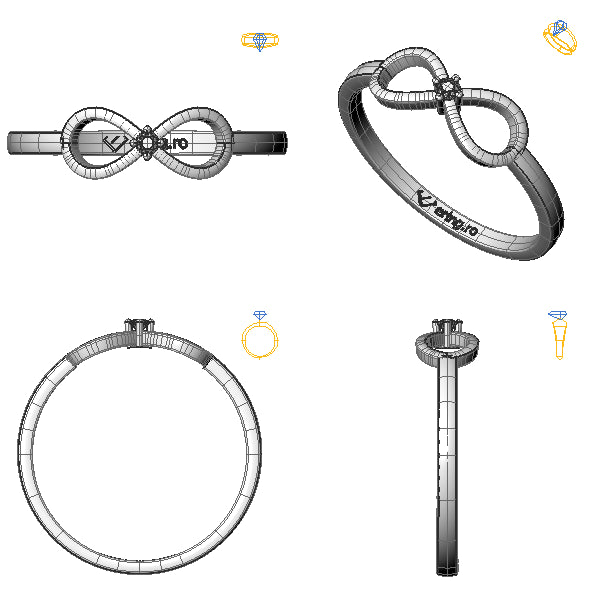 Inel de logodna solitaire cu diamant