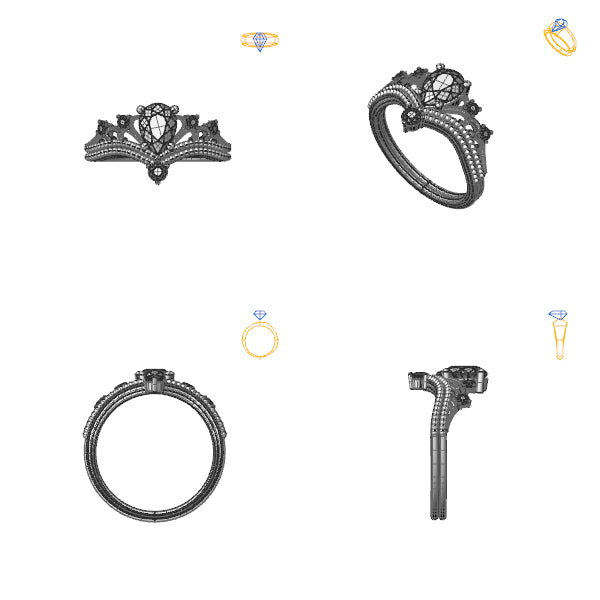 Inel sidestone cu ametist