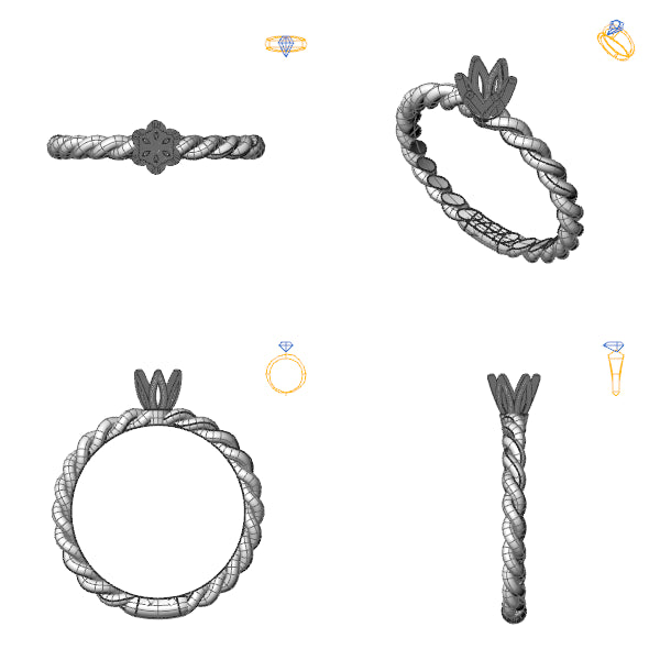 Inel de logodna solitaire cu diamant