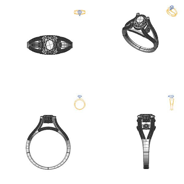 Inel logodna sidestone cu smarald