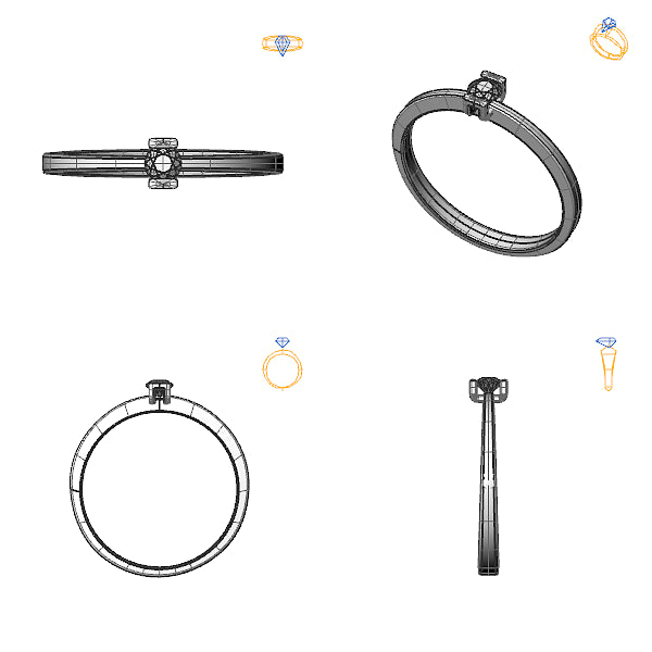 Inel de logodna solitaire cu diamant