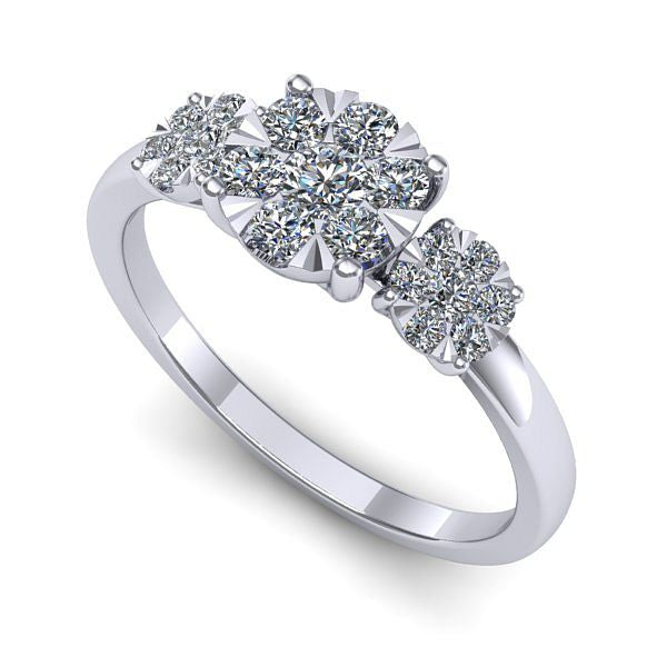 Inel logodna din aur alb cu diamant