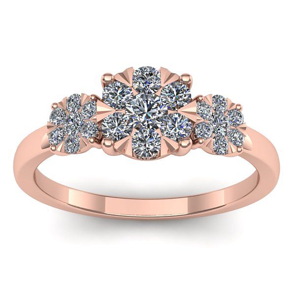 Inel cu diamant rotund